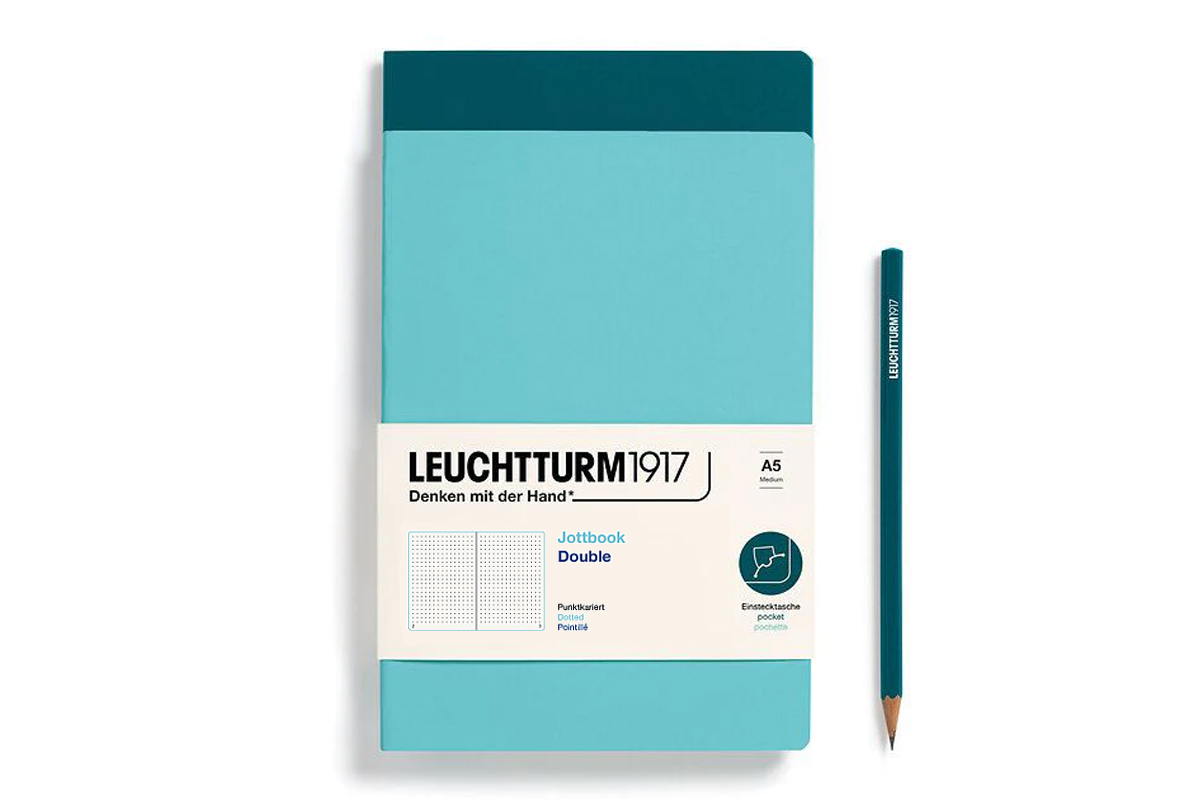 LEUCHTTURM1917 Jottbook Dotted A5 Aquamarine & Pacific Green